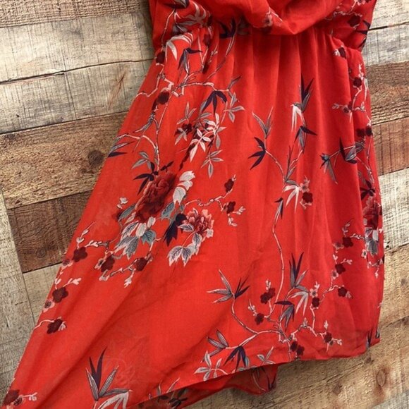 ASOS Oriental Red Cherry Blossom NWT Dress - Picture 4 of 7